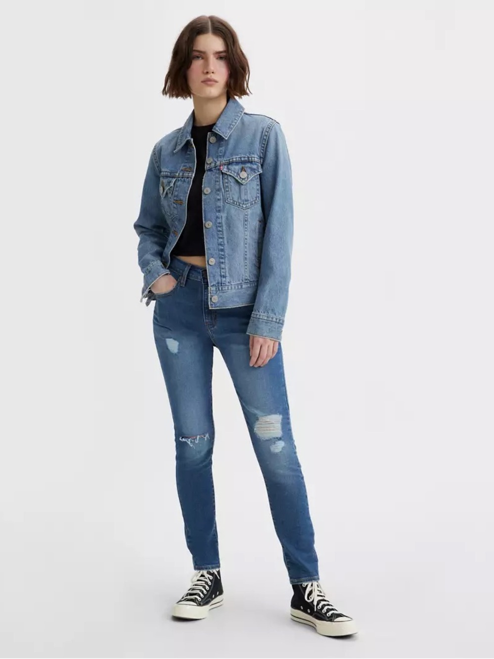 Levi’s 721 High Rise Skinny Jeans in Straight Through - Dark Wash Size 31